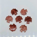 Load image into Gallery viewer, 2,3,4,5,6 pcs 100% Natural Pink stawberry tree Shape Carved Gemstone, Loose Gemstone, fancy Shape Gemstone jewelry, Carved Gemstone 12X12mm.