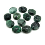 Load image into Gallery viewer, Natural Emerald Evil Eye Shape Briolettes, AAA Emerald Eye Shape Carved Beads, Evil Eye Protection Gemstone Beads, 12 MM, Green Eye Charms