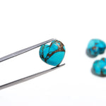 Load image into Gallery viewer, AAA Copper Turquoise Heart Shape Briolette's, Blue Turquoise Smooth Heart Shape Beads, AAA Hand Carved Charm for Jewelry Making 12 MM