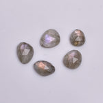 Load image into Gallery viewer, 2 pcs A-one Quality Labradorite freeform Rosecut, faceted rosecut, gemstone for jewelry, multi flash rosecuts 6X8 11X15 mm