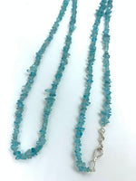 Load image into Gallery viewer, 100% Natural Sky Apetite Chip Beads 16 Inch Strand, Natural Sky Apetite Gemstone, Natural Sky Blue Crystal Beads Strand, 6-8 mm (Approx)