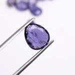 Load image into Gallery viewer, 2 pcs A-one Quality Iolite freeform Rosecut, faceted rosecut, gemstone for jewelry, jewelry making rosecut 5X6 7X10 mm