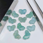 Load image into Gallery viewer, Amazing Aquamarine Butterfly Shape Carving Beads, Aquamarine Carved Gemstone Briolette's , Natural Gemstone For Jewelry Making Charms12X7mm
