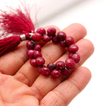 Load image into Gallery viewer, AAA Red Ruby Corundum Onion Shape Carved Briolettes, Ruby Faceted Onion Shape Beads, 7-7.5 MM Hand Carved Onion Beads for Jewelry Making