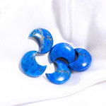 Load image into Gallery viewer, Natural Lapis Lazuli Moon Shape Beads 18 MM, Hand Carved Loose Half Moon Briolette's, Jewelry Making Smooth Gemstone Charms,