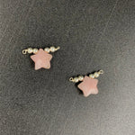 Load image into Gallery viewer, 2 pcs Natural Pink Opal Star Shape Gemstone Jewellery Making Charm With 925 Silver, Pendant Charms, Jewellery Making Beads 10 mm (Approx)