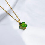 Load image into Gallery viewer, AAA Green Fluorite Flower Pendant, Hand Carved Fluorite Flower Necklace For Her, 14 mm Flower, Birthday Gift For Women, Bridesmaid Gifts