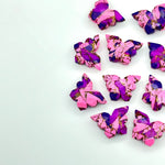 Load image into Gallery viewer, Amazing Pink & Purple Mohave Copper Turquoise Butterfly Beads, Faceted Butterfly Gemstone, Purple Oyster Turquoise Carving Beads 14x10 MM