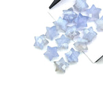 Load image into Gallery viewer, Natural Blue Lace Agate Faceted Star Shape Briolette, Hand Carved Star Shape Gemstone Charms For Jewlery, Lace Agate Star Beads, 10 MM