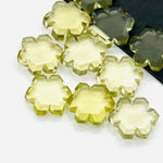 Load image into Gallery viewer, Beautiful Lemon Quartz Flower Shape Beads, 11 MM Lemon Quartz Carved Gemstone, Hexagon Shape Hand Carved Beads, Jewelry & Craft Making Charm