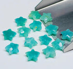 Load image into Gallery viewer, AAA Natural Amazonite Star Shape Briolettes, Amazonite Faceted Hand Carved Star Beads, Star Shape Gemstone, Loose Gemstone Star Beads, 10 MM