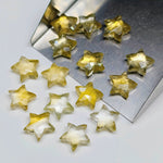 Load image into Gallery viewer, AAA Natural Citrine Star Shape Briolettes, Citrine Faceted Carved Star Shape Beads, Star Shape Gemstone Charms, 10 MM Yellow Star Beads