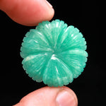 Load image into Gallery viewer, Natural Amazonite Flower Shape Carving, AAA Amazonite Flower Shape Gemstone Beads, Green Flower Charms, 25 MM Reiki Healing Crystal Gifts