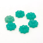 Load image into Gallery viewer, AAA Amazonite Flower Shape Stones, Hand Carved Amazonite Flower Shape Gemstone Beads, Green Flower Charms, 16 MM Jewelry Making Gemstones