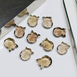 Load image into Gallery viewer, Natural Smoky Quartz Cat Face Carving, Kitty Shape Charms Beads, Smoky Quartz Faceted Handmade Carved Stone For Jewelry Making Beads 12x10