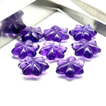 Load image into Gallery viewer, Natural Amethyst Flower Shape Carved Gemstone, Flower Shape Carving Loose Gemstone Beads, Fancy Shape Hand Carved Beads for Jewlery 15 MM