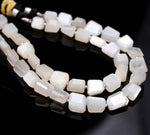 Load image into Gallery viewer, Natural White Moonstone Faceted Tumble Gemstone Beads ~ 5X7-6X8MM AAA Moonstone Nuggets Shape Beads ~ 8" Strand Jewelry Making Beads