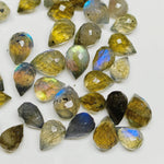 Load image into Gallery viewer, 2,3,4,5,6 pcs 100% Natural Labradorite Drop Shape Gemstone, Natural Drop Shape Gemstone, Gemstone for Jewlery, 3X5- 7X4.5 mm (Approx)