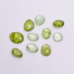 Load image into Gallery viewer, 2 Afghan Peridot Gemstones: Freeform Faceted Rosecut (6X7 7X11 mm)
