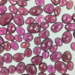 Load image into Gallery viewer, 2,5,10pcs AAA+ Quality Rhodolite Garnet free form Rose cut, faceted rose cuts, gemstone for jewelry, jewelry making rosecut 7X8 12x10 mm