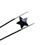 Load image into Gallery viewer, AAA Black Sunstone Star Shape Briolettes, Sunstone Star Beads, Hand Carved Sunstone Star for DIY Crafts, Shiny Black Star for Jewelry, 15 MM