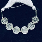 Load image into Gallery viewer, 100% Natural Crystal Quartz Carved Melon Shape Beads Strand, Melon Shape Gemstone, Gemstone For Jewellery, 12 mm
