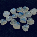 Load image into Gallery viewer, 5,6,7,8,9,10 pcs Natural Rainbow Moonstone smooth Heart Shape Gemstone, Loose Gemstone, Carved Gemstone, Gemstone For Jewellery10mm
