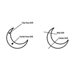 Load image into Gallery viewer, 2,3,4,5, Pcs Natural Ametrine faceted Hand Carved Moon Shape Briolette's, Carved Moon Shape Gemstone for Jewlery, faceted Moon Shape 17 mm