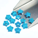 Load image into Gallery viewer, Blue Turquoise Star Shape Beads, Hand Carved Faceted Star Shape Briolettes, Star Shape Gemstone Charms, 10 MM Turquoise Star for Jewelry