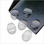 Load image into Gallery viewer, 1,2,3,4,5,6 pcs Natural Crystal Quartz Scarab Face Carved Gemstone, Fancy Shape Scarab Carving, Hand Carved Gemstone for Jewlery 16X12 mm