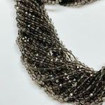 Load image into Gallery viewer, AAA Quality Natural Smokey Quartz faceted Rondelle Shape 13.5 Inch Beads Strand, Labradorite Smooth Plain Beads, Gems For Jewellery