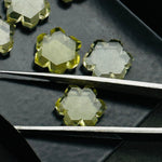 Load image into Gallery viewer, Beautiful Lemon Quartz Flower Shape Beads, 11 MM Lemon Quartz Carved Gemstone, Hexagon Shape Hand Carved Beads, Jewelry & Craft Making Charm