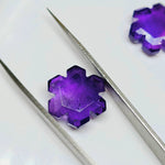 Load image into Gallery viewer, 2,3,4,5,6 pcs 100% Natural purple Amethyst Fancy Shape Carved Gemstone, Loose Gemstone, Fancy Shape Gemstone Jewlery, Carved Gemstone 15 mm