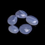 Load image into Gallery viewer, 2 pcs A-one Quality Blue Lace Agate freeform Rosecut, faceted rosecut, gemstone for jewelry, jewelry making rosecut 8X10 10X16 mm