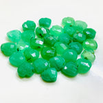 Load image into Gallery viewer, 2,5,6,7,8,9,10 pcs Natural Chrysoprase Faceted Carved Heart Shape Briolettes, Carved Heart Shape Gemstone For Jewellery, Heart Shape 10mm