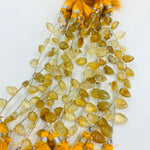 Load image into Gallery viewer, 2,3,4,5,6 Pcs 100% Natural Citrine Leaf Shape Carving Gemstone Briolettes , Leaf Shape Carved Gemstone, Carved Gemstone Beads For Jewellery