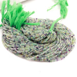 Load image into Gallery viewer, Rainbow Fluorite Round Beads, Natural Fluorite Micro Faceted Round Beads, 3 MM Beads for Jewelry, 13 Inches, Wholesale Beads Necklace Making