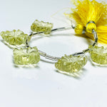 Load image into Gallery viewer, Natural Lemon Quartz Fancy Shape Carved Gemstone, Flower Shape Carved Briolette's, Fancy Shape Carving Loose Gemstone Bead for Jewlery 14 MM