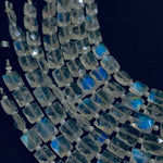Load image into Gallery viewer, Rainbow Moonstone Chicklet Beads: Carved Gemstone Strand (8 Inch)