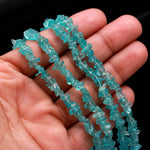 Load image into Gallery viewer, Natural Neon Apatite Uncut Beads Strand, Apatite Chips Beads for Jewelry Making, 16" Inch Uncut Chip Beads, Freeform Uncuts