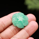 Load image into Gallery viewer, AAA+ Amazonite Flower 26mm, Hand Carved Natural Gemstone Flower For DIY Jewelry Making