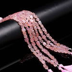 Load image into Gallery viewer, Natural Pink Chalcedony Nuggets Shape Beads, Pink Chalcedony Tumble Shape Gemstone Beads, 6X8-7-9MM, 8" Faceted Jewelry Making Loose Beads