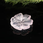Load image into Gallery viewer, Natural Rose Quartz Flower Shape Stone, Hand Craved Gemstone Flower for Jewelry Making, Crystals Gifts 26 MM