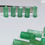 Load image into Gallery viewer, 2,3,4,5,6 pcs100% Natural Green strawberry Faceted Pencil Shape Loose Gemstone,Green strawberry Loose Gemstone, Gemstone for Jewlery 15X6 mm