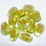 Load image into Gallery viewer, 1 Pair, 100% Natural Lemon Quartz Slipper Shape Gemstone, Carved Gemstone, Loose Gemstone, Slipper Shape Gemstone, Carved Slippers, 18X11 mm