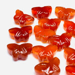 Load image into Gallery viewer, 2,3,4,5,6 100% Natural Carnelian Butterfly Shape Carving ,Hand carved Butterfly shape Gemstone , carved Gemstone jewellery Making,12X7 mm