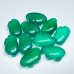 Load image into Gallery viewer, 2,3,4,5,6 Pcs 100% Natural Green Onyx Clouds Shape Jewellery Making Loose Gemstone, Smooth Carved Gemstone, Gemstone For Jewellery 12X7 mm