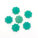 Load image into Gallery viewer, AAA Amazonite Flower Shape Stones, Hand Carved Amazonite Flower Shape Gemstone Beads, Green Flower Charms, 16 MM Jewelry Making Gemstones