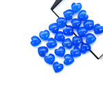 Load image into Gallery viewer, Blue Chalcedony Smooth Heart Shape Beads, AAA Chalcedony Heart Shape Briolettes, Hand Carved Gemstones, Jewelry Making Loose Charms, 8 MM