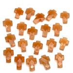 Load image into Gallery viewer, Natural Peach Moonstone Cross Shape Beads ~ Healing & Protection Gemstone Beads ~ Faceted Peach Moonstone Beads ~ 15 MM Cross Charm Beads
